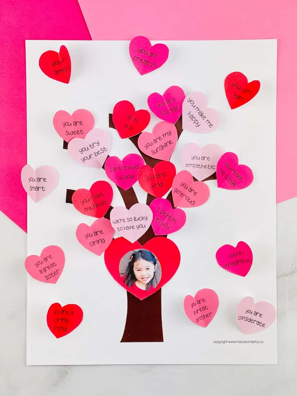 valentine paper heart tree