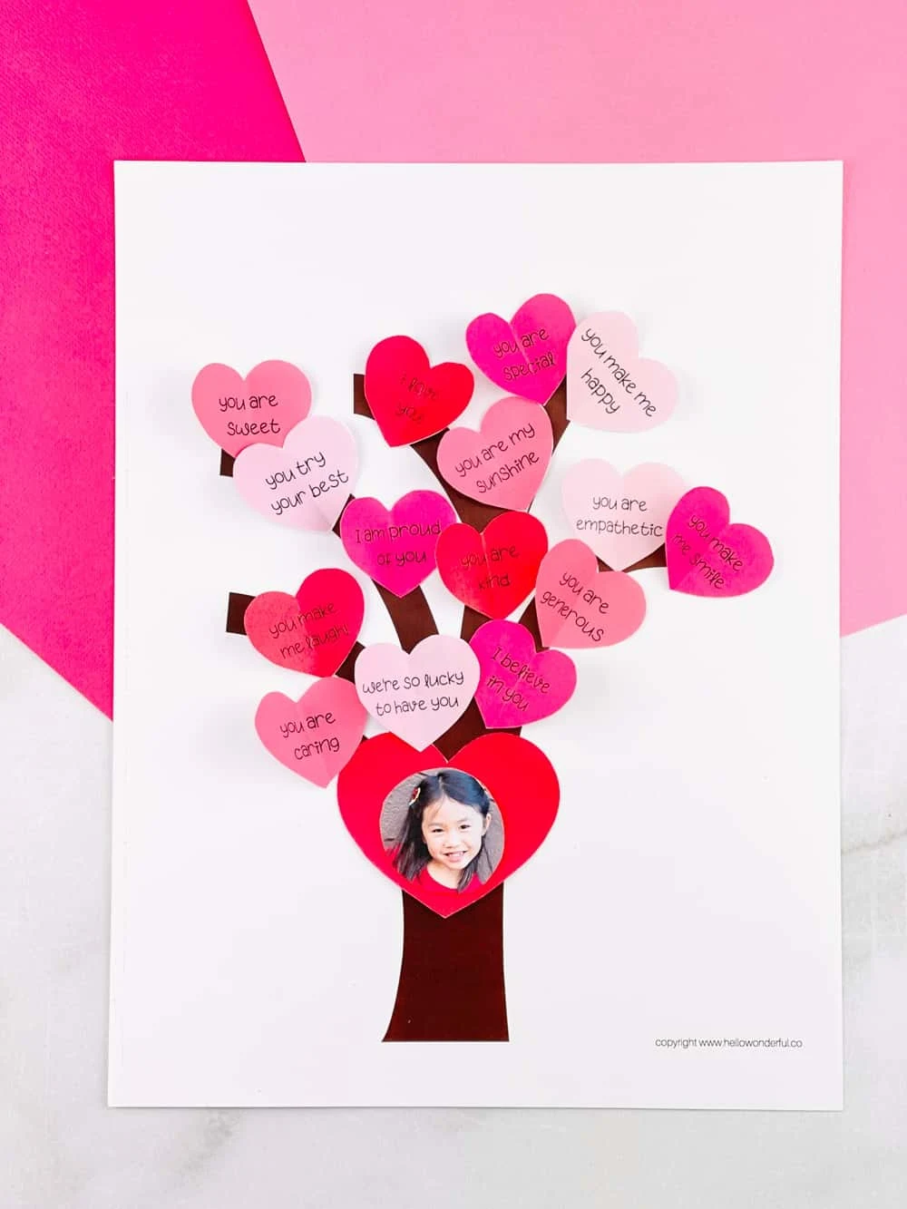 valentine paper heart tree