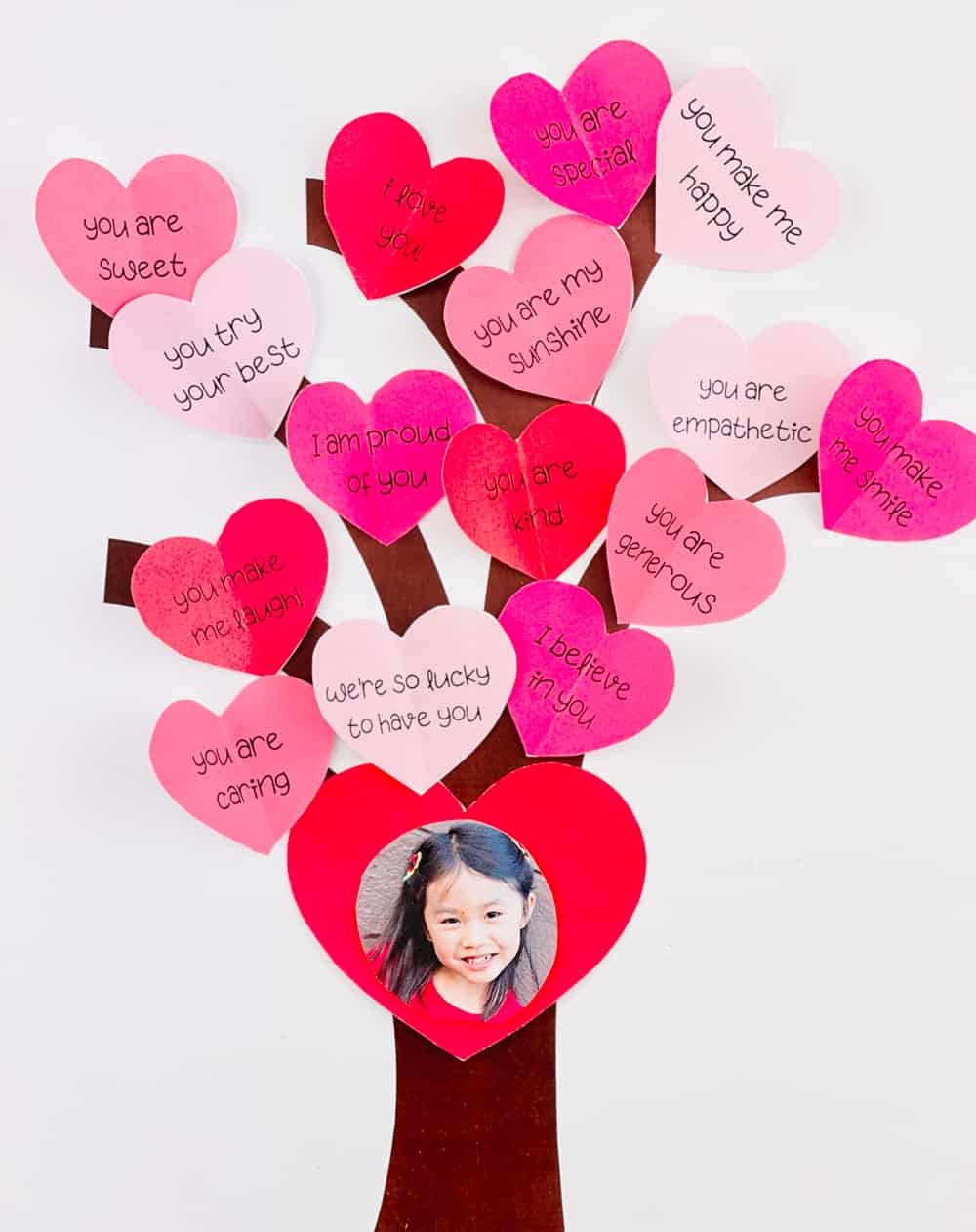 Paper Heart Tree Valentine Craft for Kids