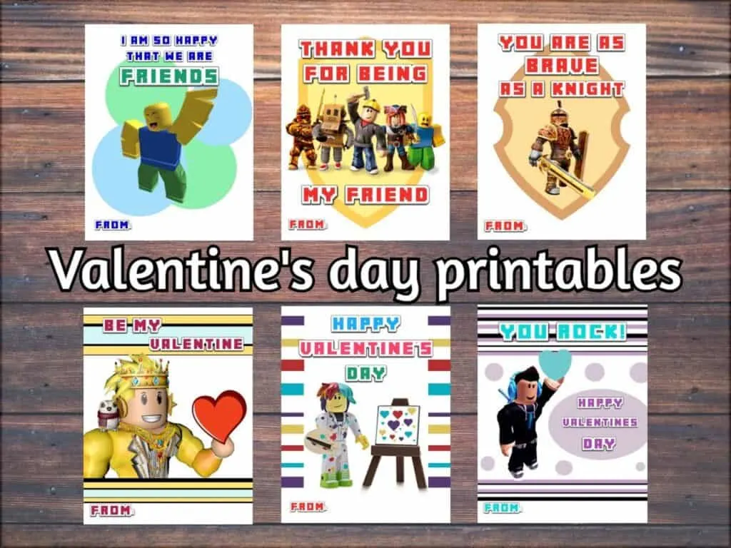 roblox valentine printables