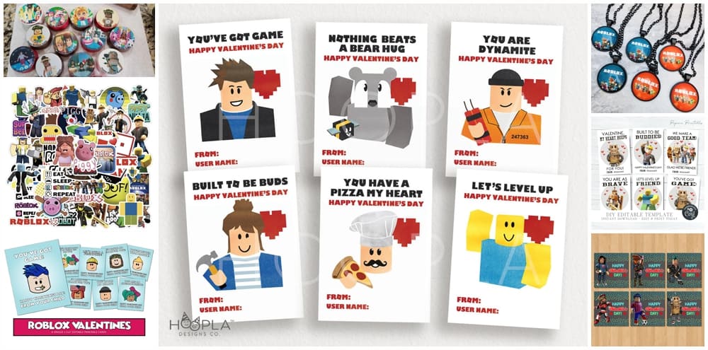 Video Game Roblox Digital Valentine 8 Different Characters 