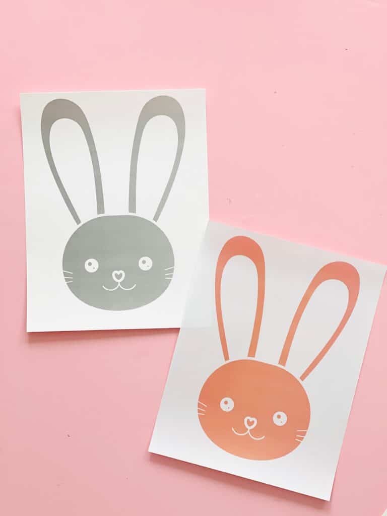 Free printable bunny easter craft