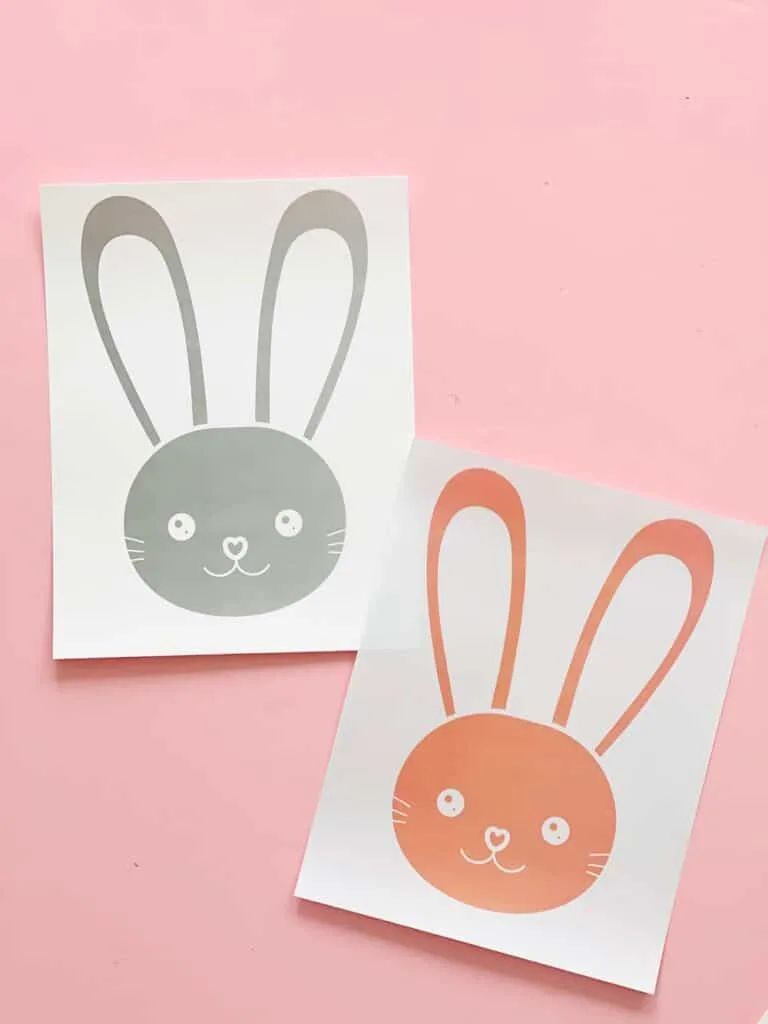 Free printable bunny easter craft