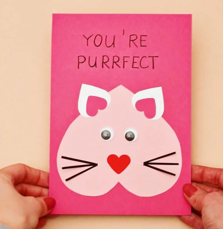 DIY VALENTINE CAT CARD