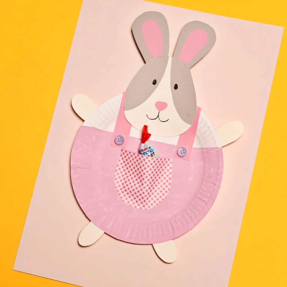 PAPER PLATE BUNNY EASTER CRAFT