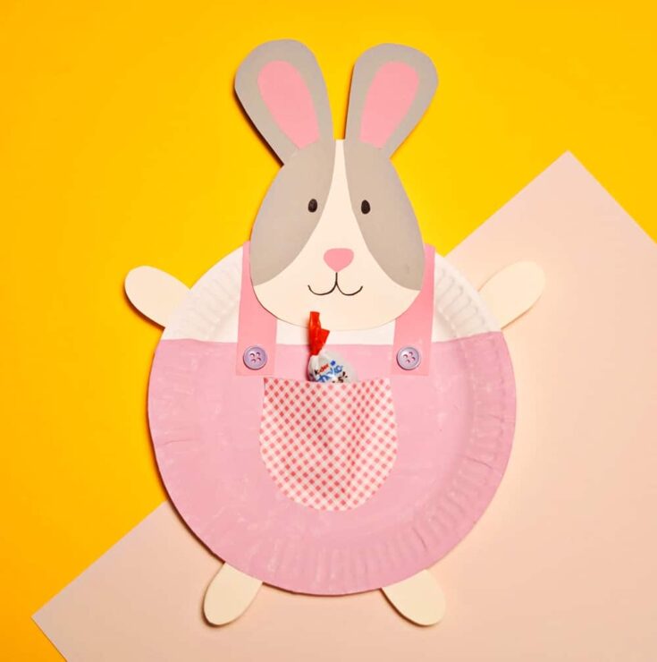 PAPER PLATE BUNNY EASTER CRAFT