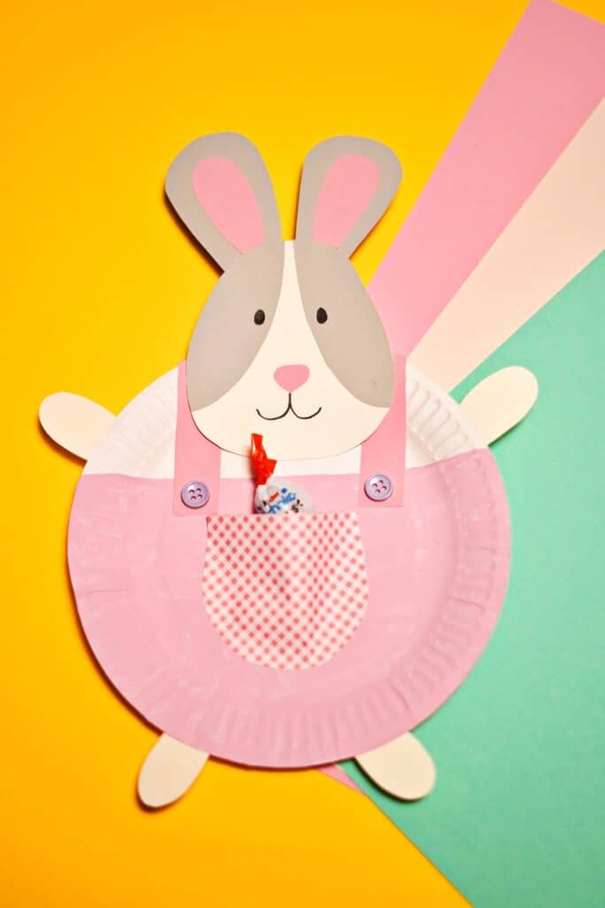 PAPER PLATE BUNNY EASTER CRAFT