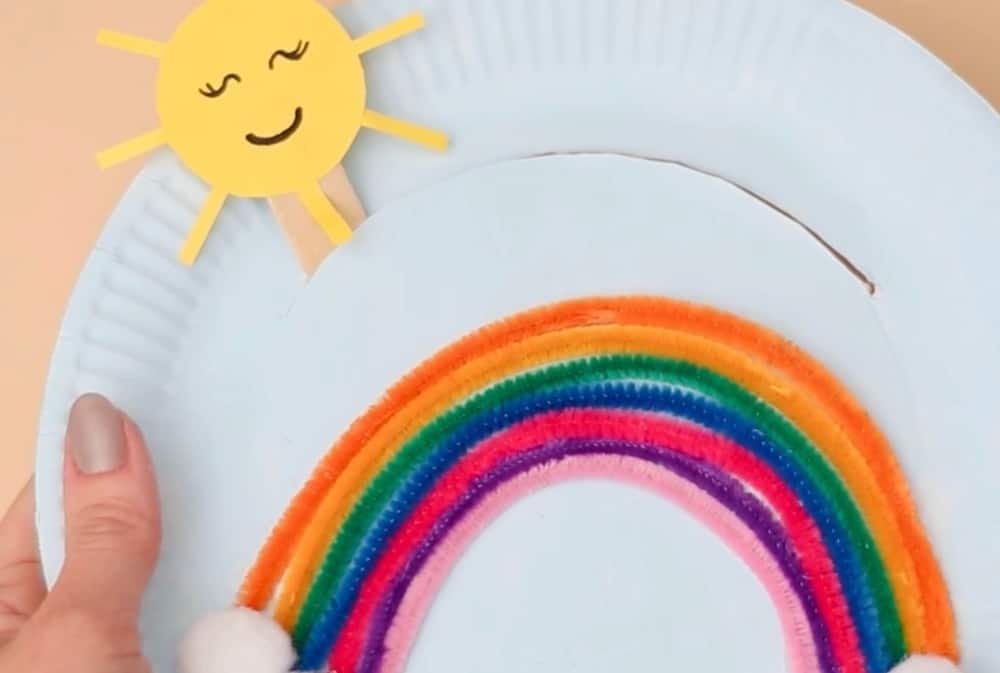 Rainbow Paper plate craft 