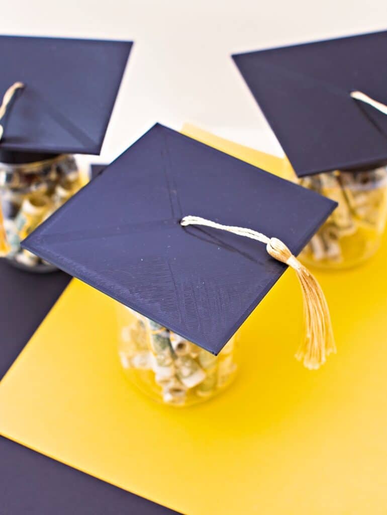 graduation money jar lids