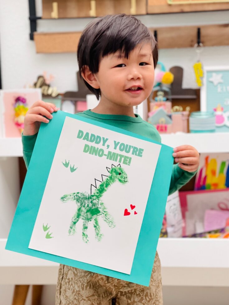 FATHER'S DAY DINOSAUR HANDPRINT ART