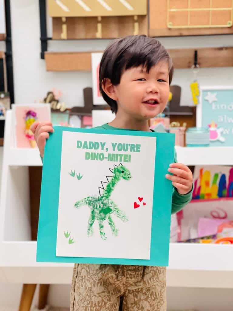 FATHER'S DAY DINOSAUR HANDPRINT ART