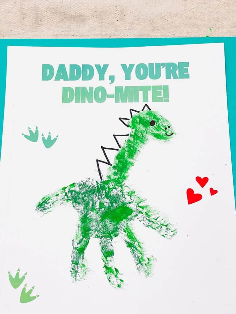 FATHER'S DAY DINOSAUR HANDPRINT ART