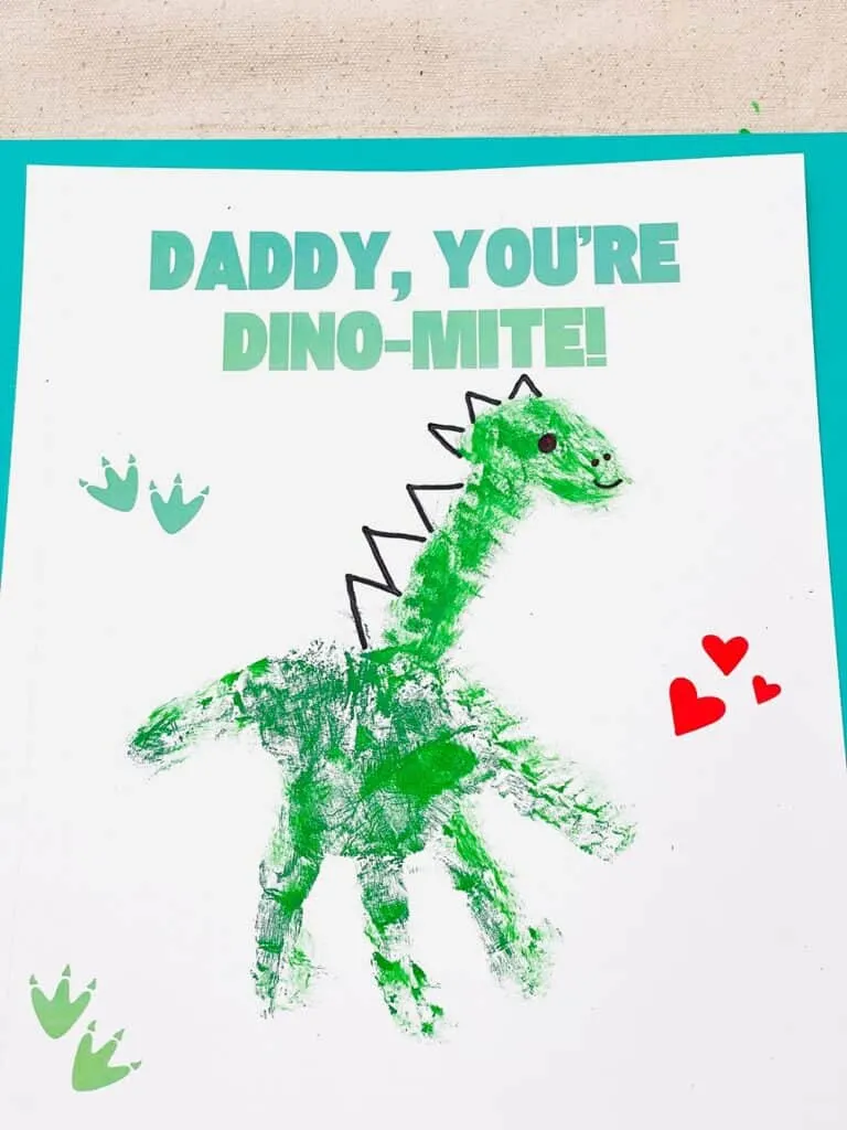 FATHER'S DAY DINOSAUR HANDPRINT ART