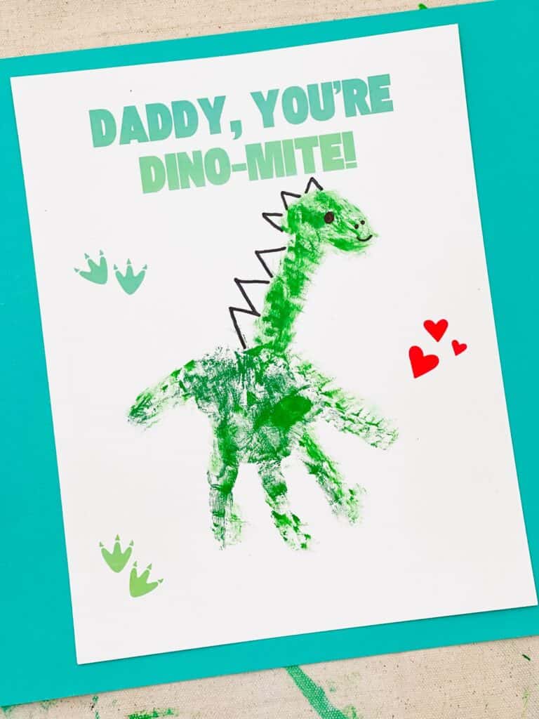 FATHER'S DAY DINOSAUR HANDPRINT ART