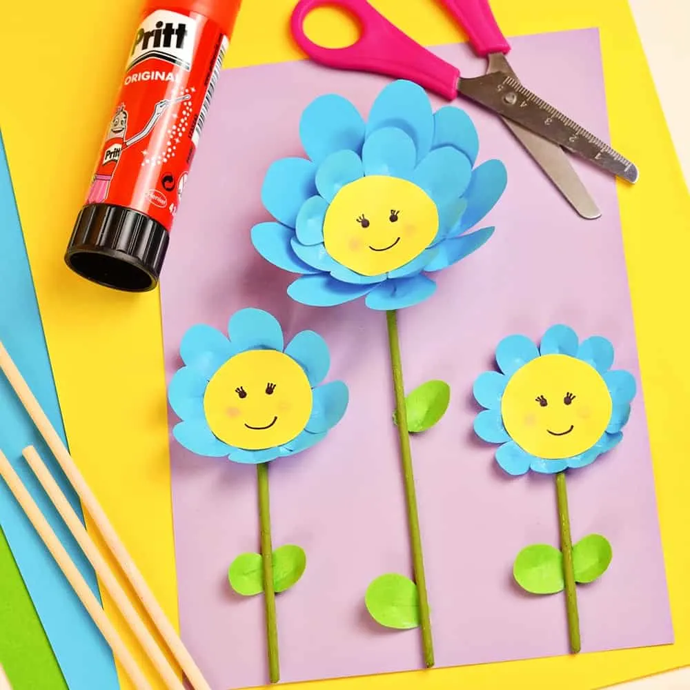 EASY PAPER FLOWER CRAFT FOR KIDS