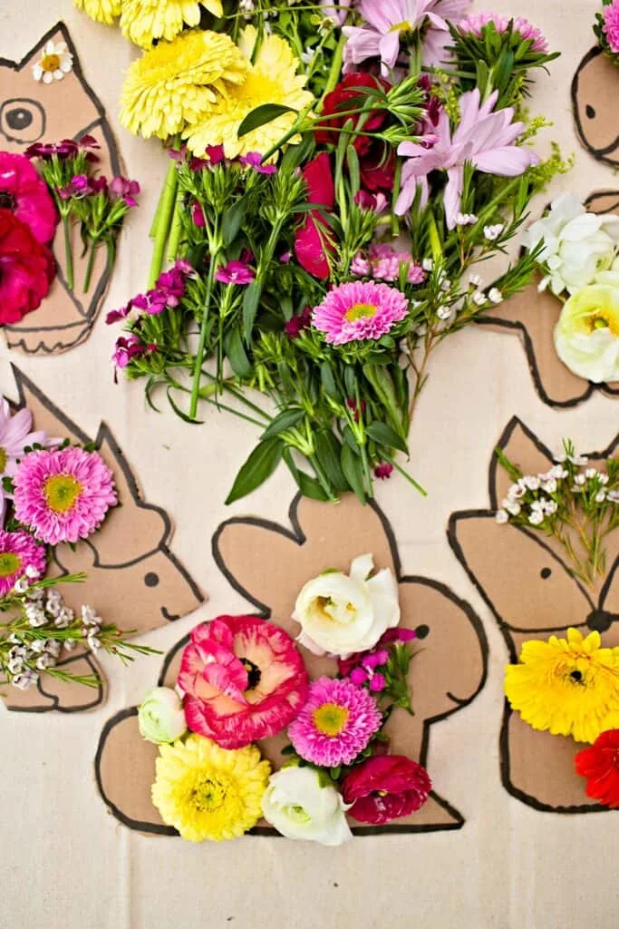 flower nature craft for kids 