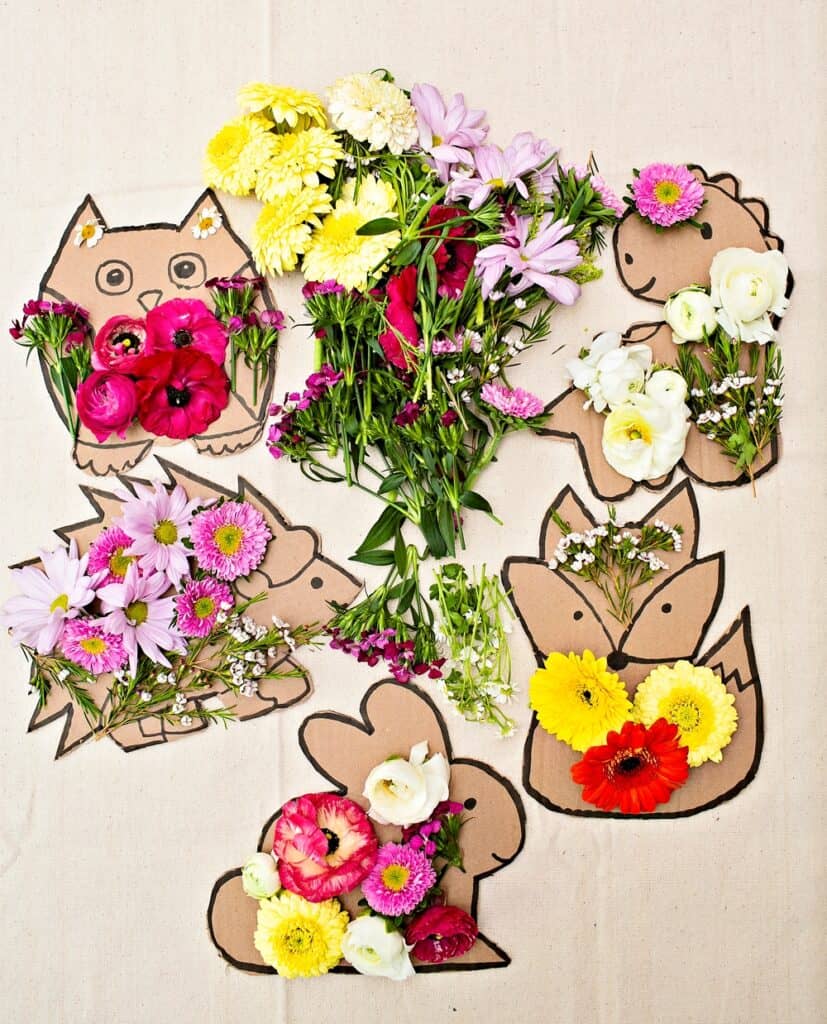 flower nature craft for kids 