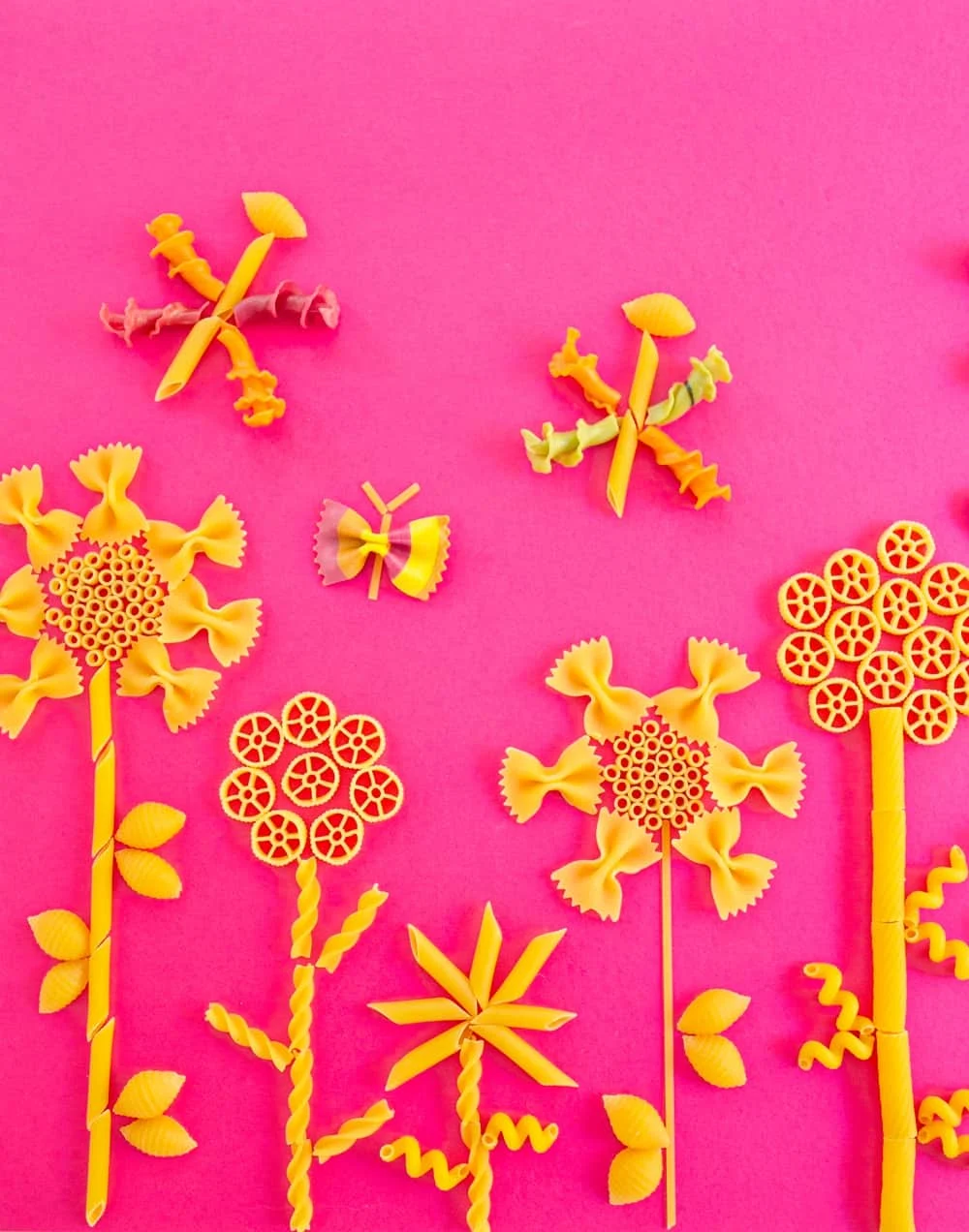 pasta flower craft 