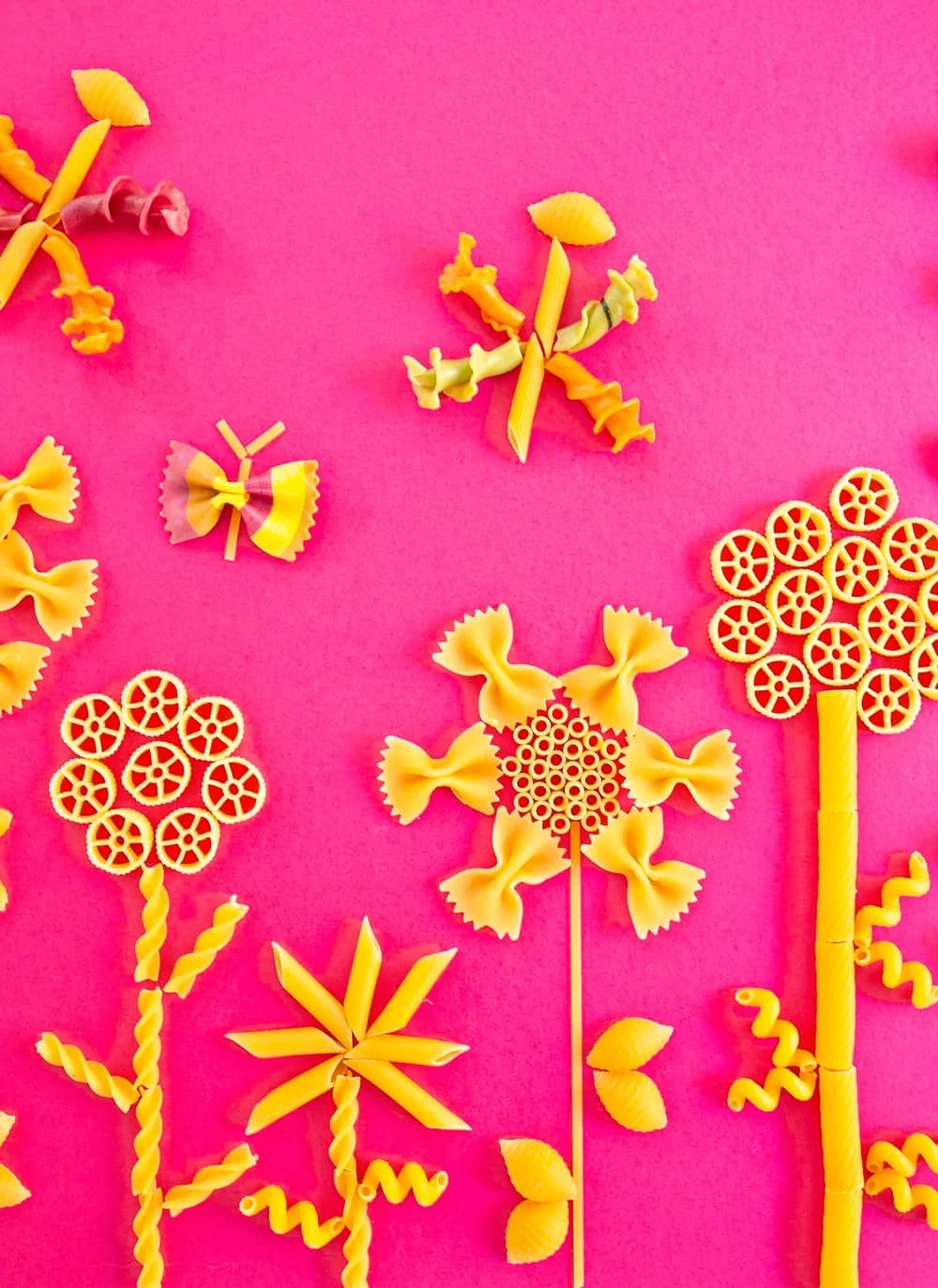 flower pasta art