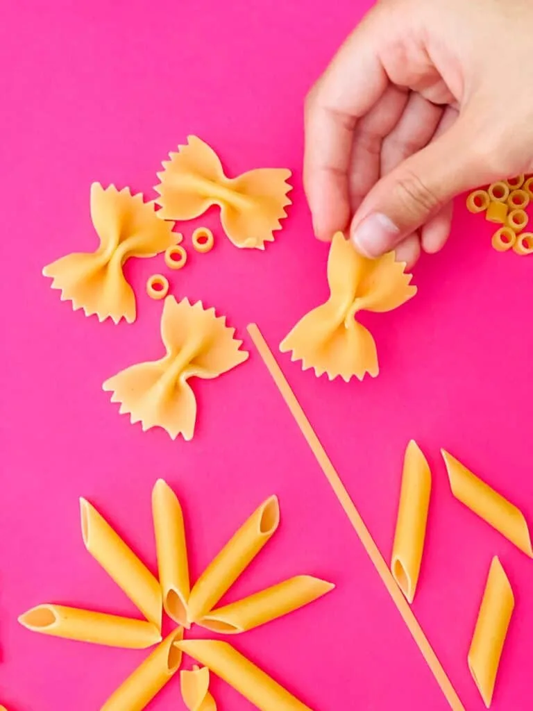 flower pasta art