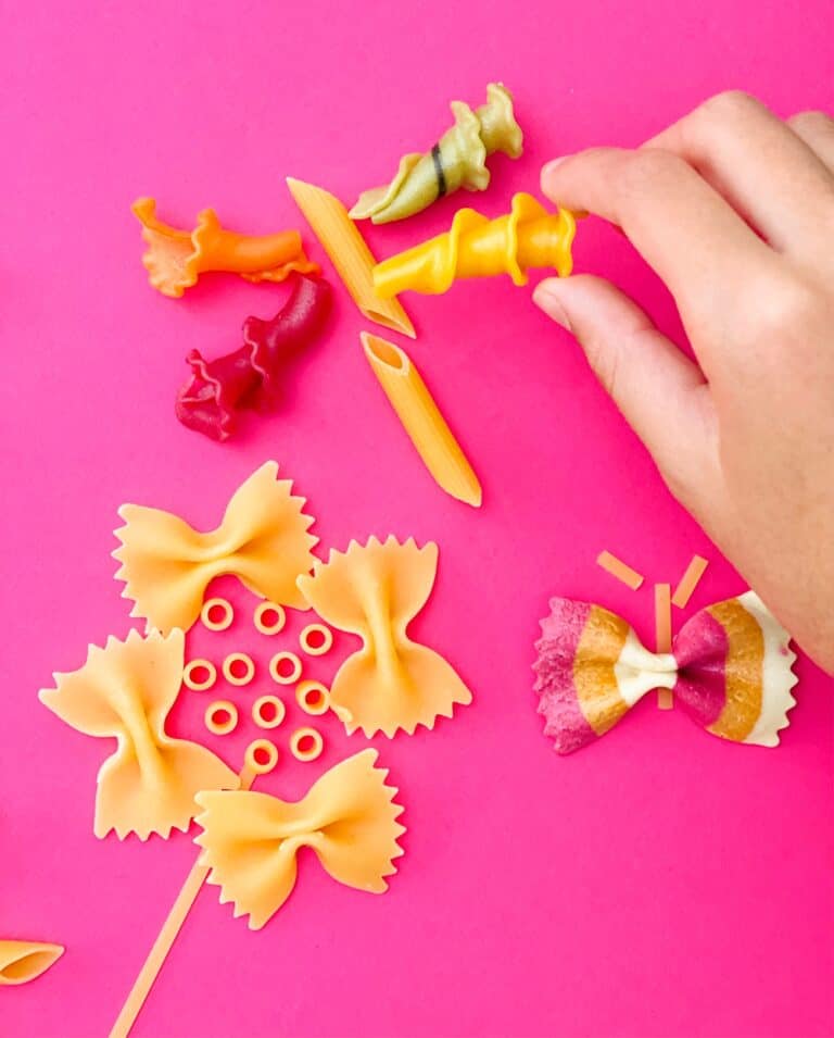 Pasta Flower Craft Cute Flower Art for Kids