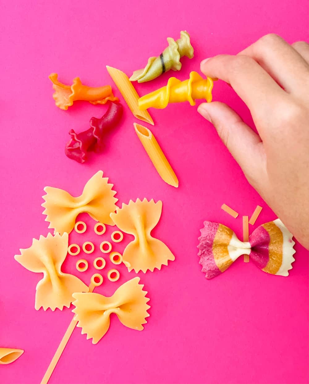 Pasta Flower Craft Cute Flower Art for Kids