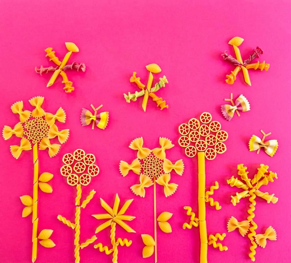 Pasta Flower Craft - Cute Flower Art for Kids
