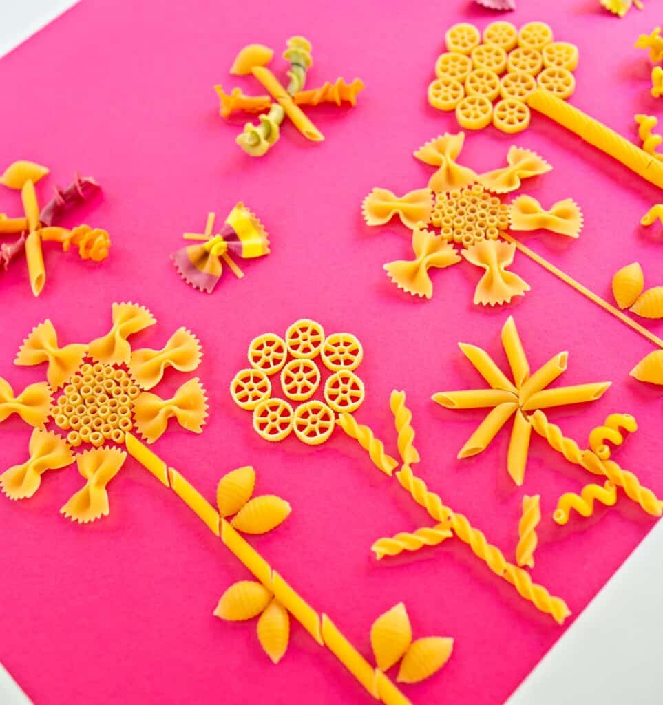 flower pasta art
