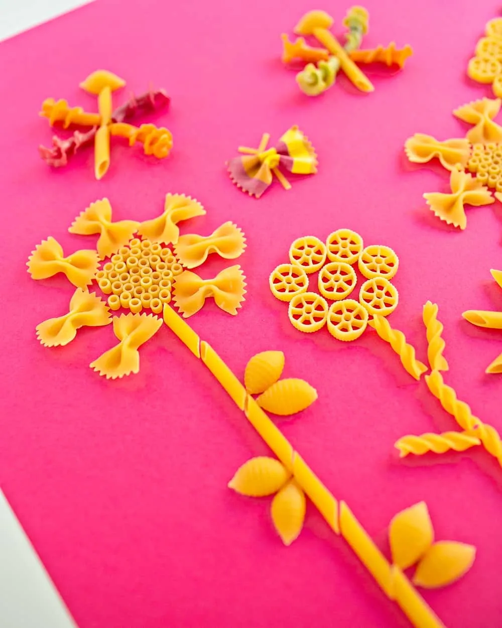 pasta flower craft 