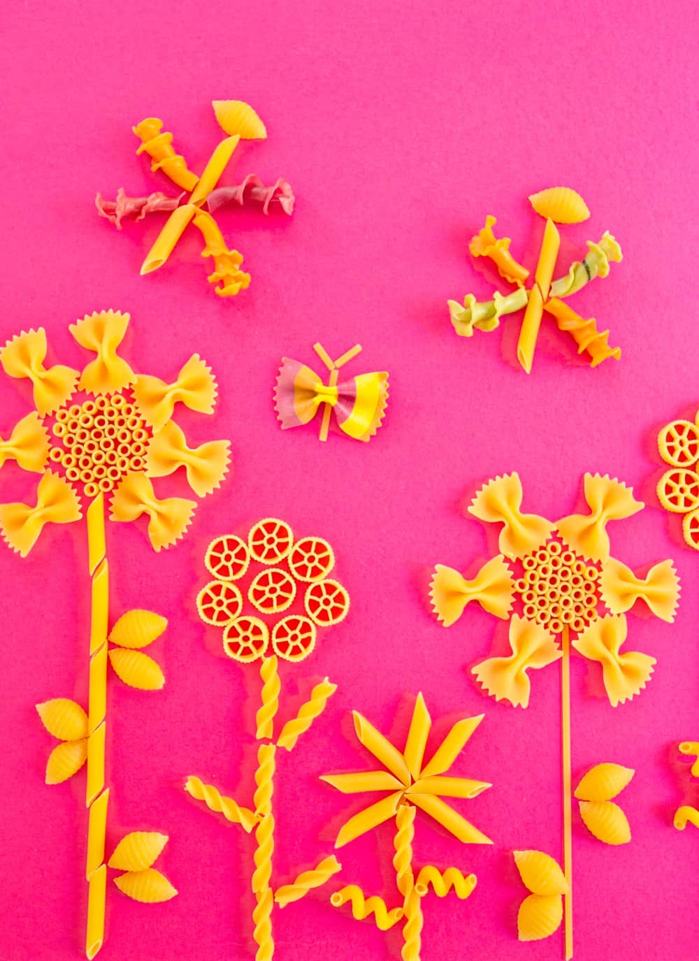 flower pasta art