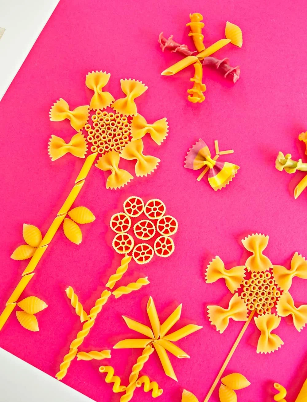 flower pasta art