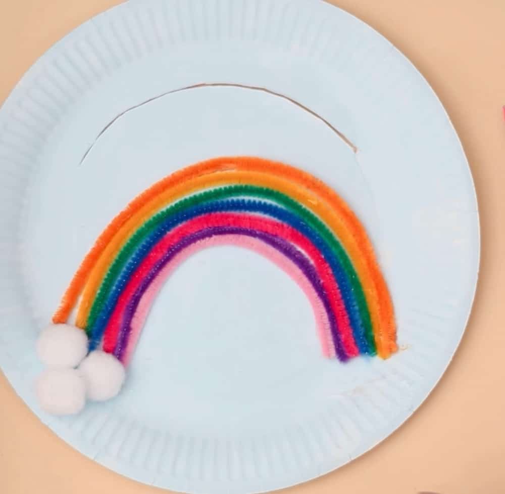 rainbow paper plate craft 