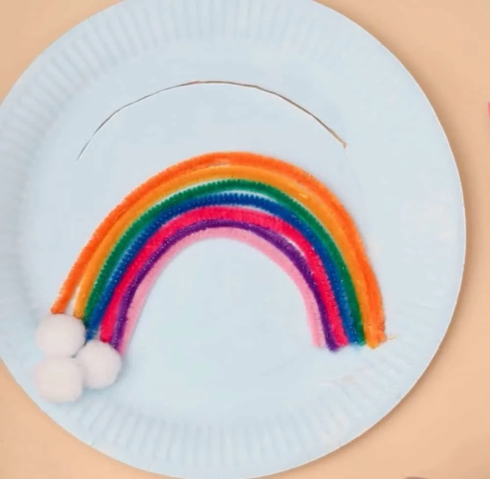 rainbow paper plate craft 