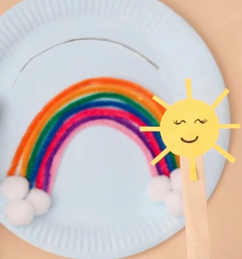 rainbow paper plate craft 