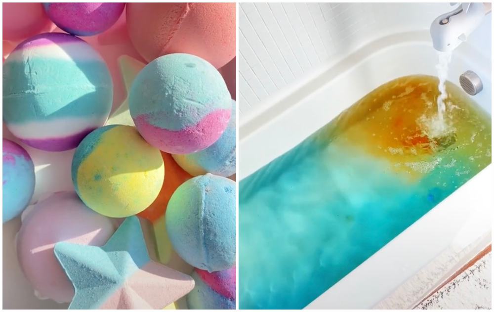 tiktok bath bomb hack for toddlers and kids