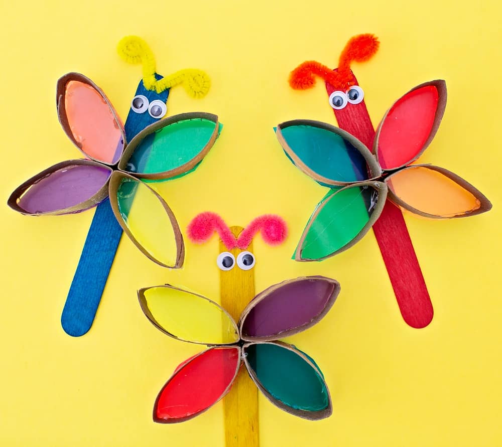 popsicle butterfly craft suncatcher 