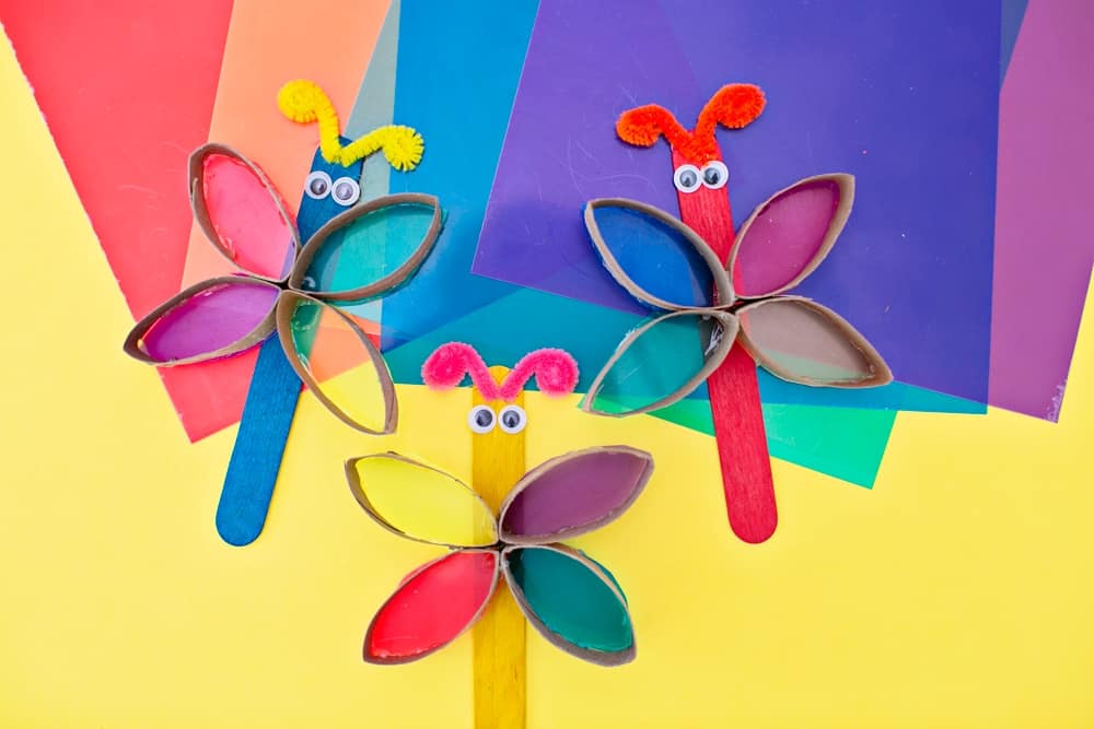 popsicle butterfly craft suncatcher 