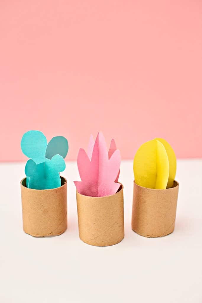Paper Tube Cactus Craft - Cute Recycled Craft For Kids