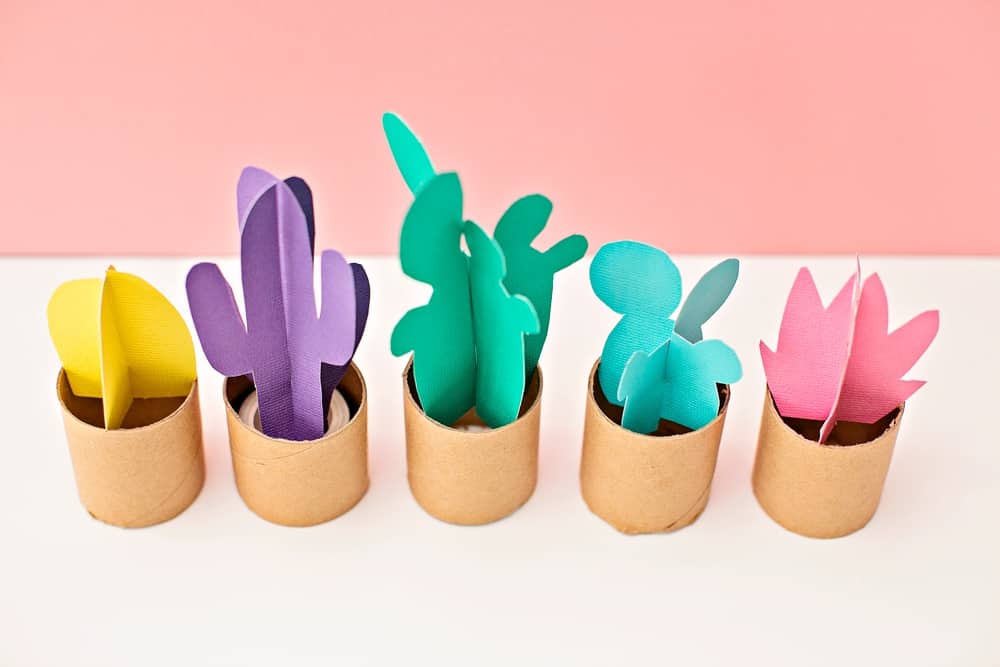 PAPER TUBE CACTUS CRAFT