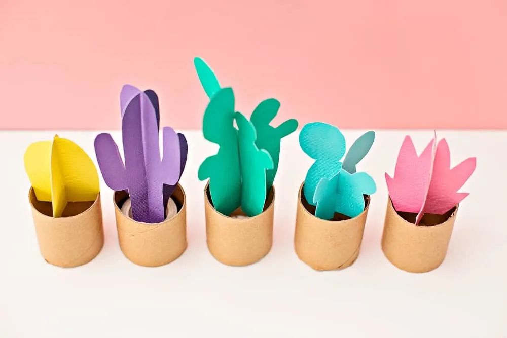 PAPER TUBE CACTUS CRAFT