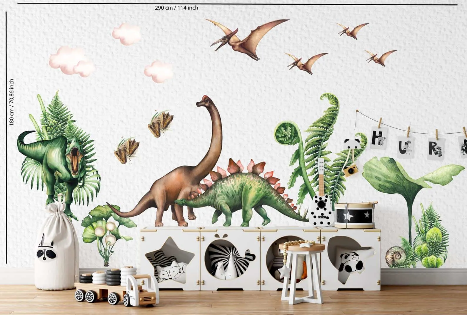 Details about   Dinosaurs Wall Stickers Luminous Decals Self-Adhesive Wallpaper Kids Room Decor