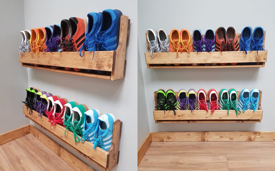 wooden shoe hanging rack 