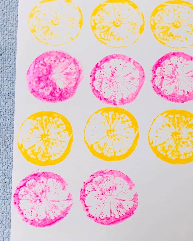 lemon fruit stamping