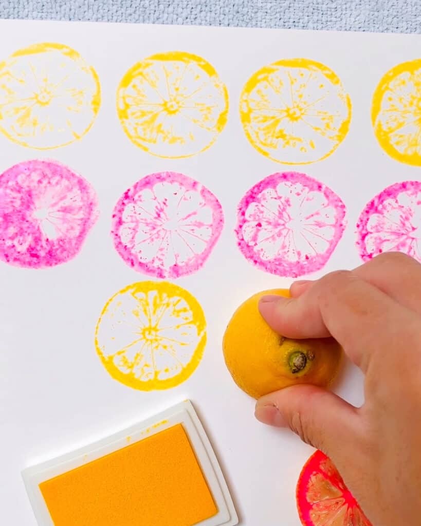 lemon fruit stamping