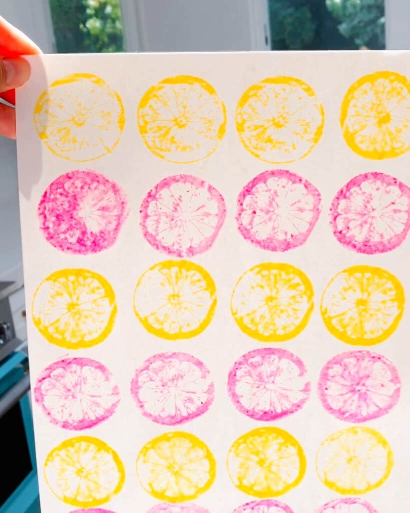 lemon fruit stamping