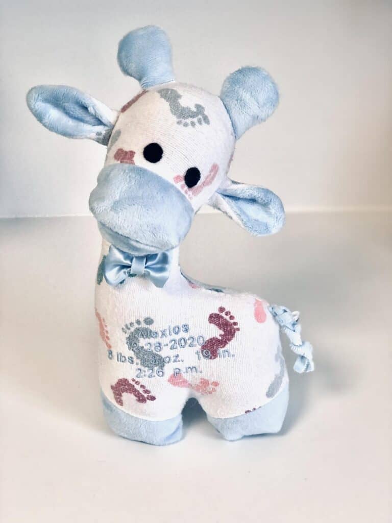 plushie keepsake from baby blanket