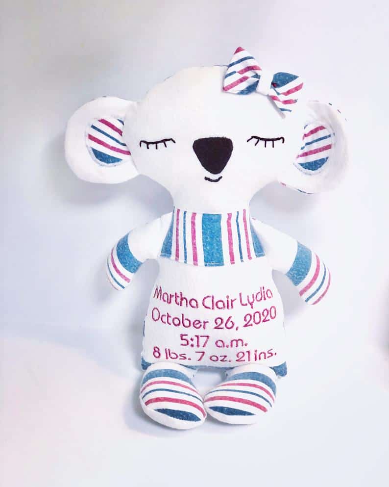 plushie keepsake from baby blanket