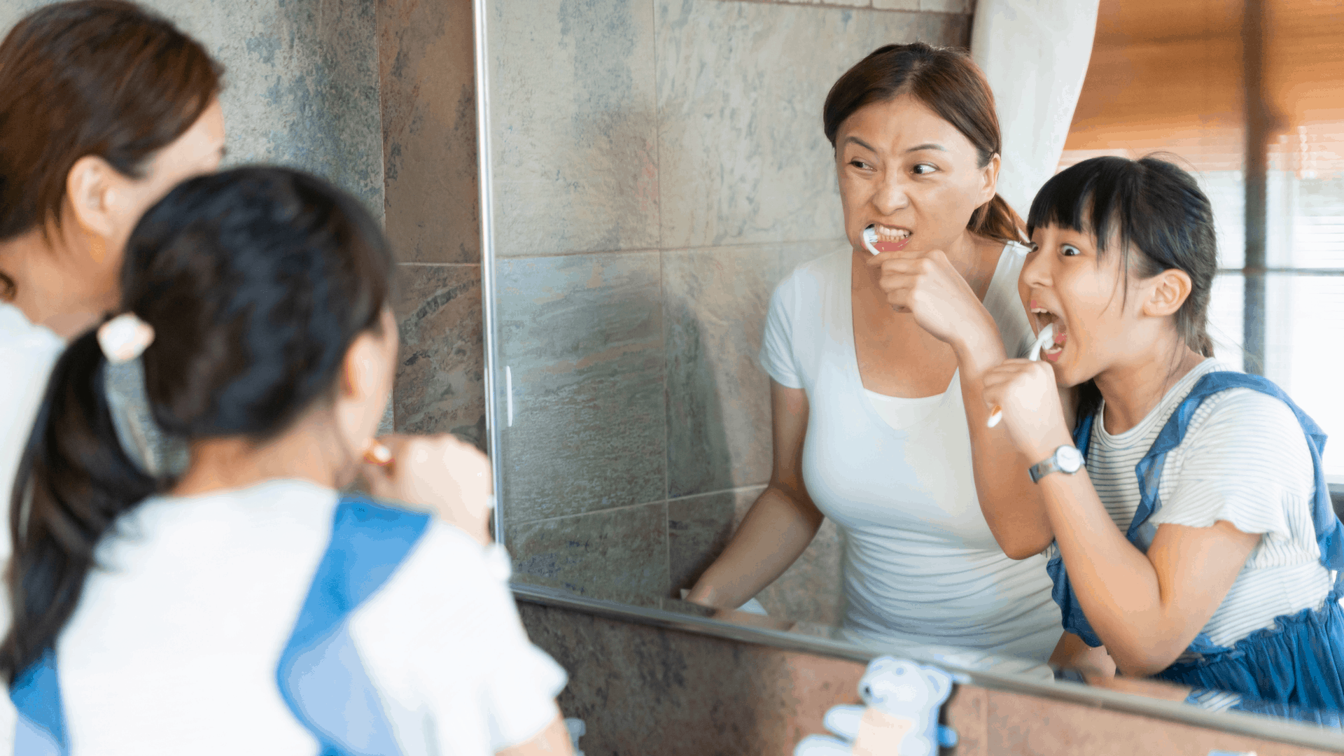 mom and daughter morning routine