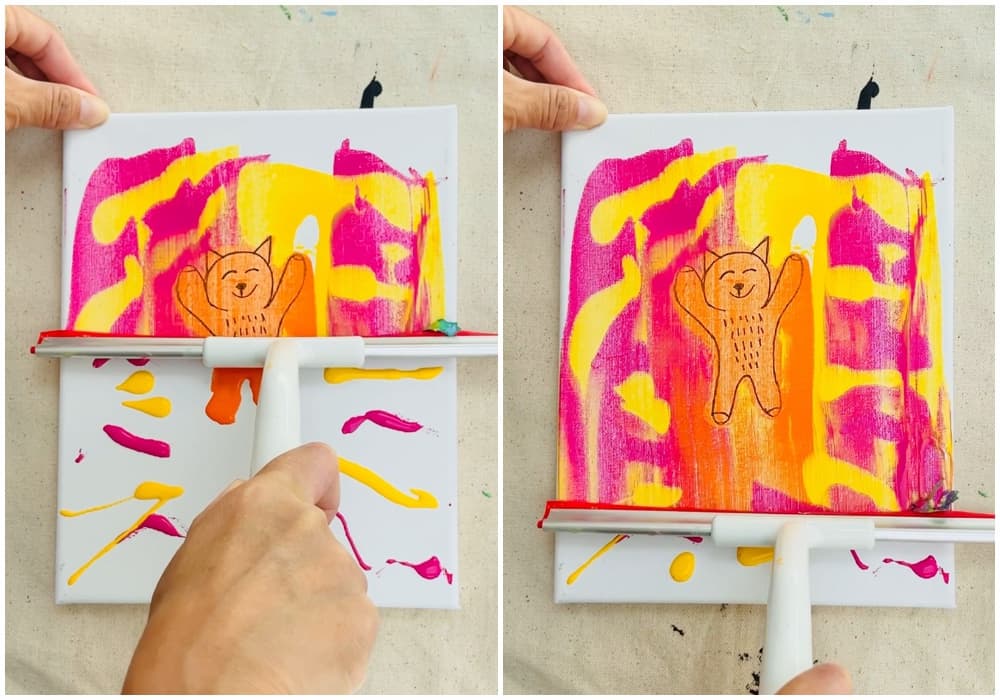 squeegee paint drawing reveal 