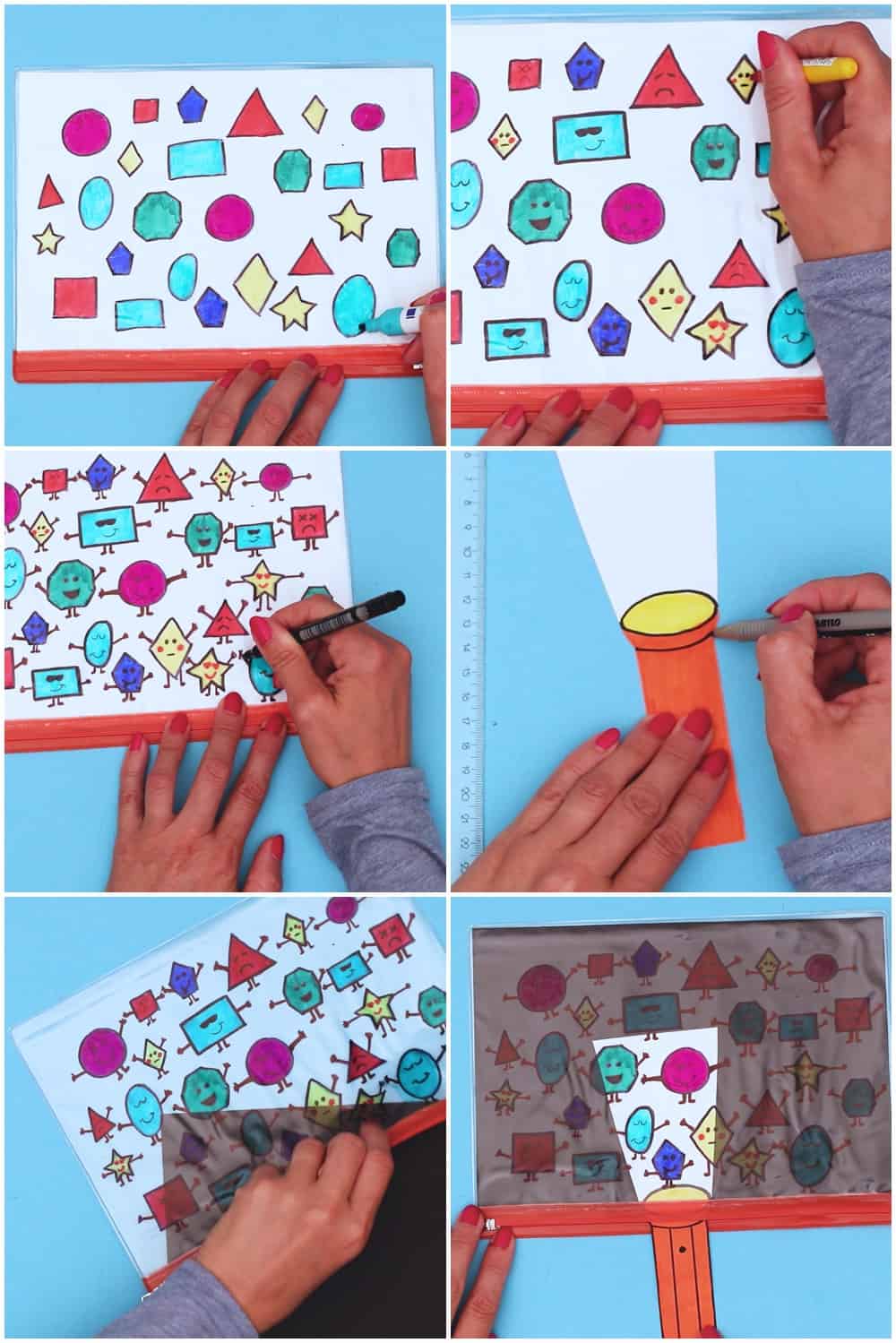 shape learning flashlight craft